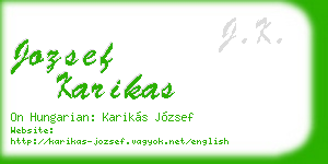 jozsef karikas business card