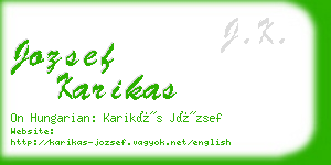 jozsef karikas business card
